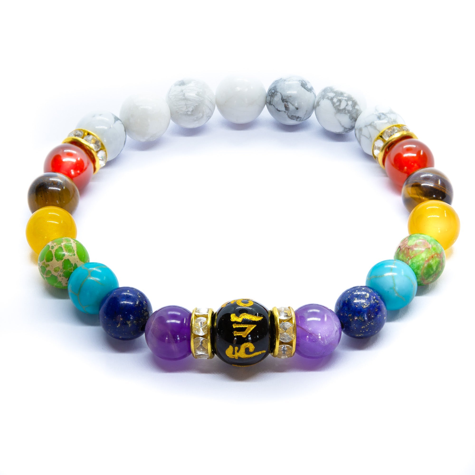 Double Chakra Bracelet With Howlite - WICCSTAR