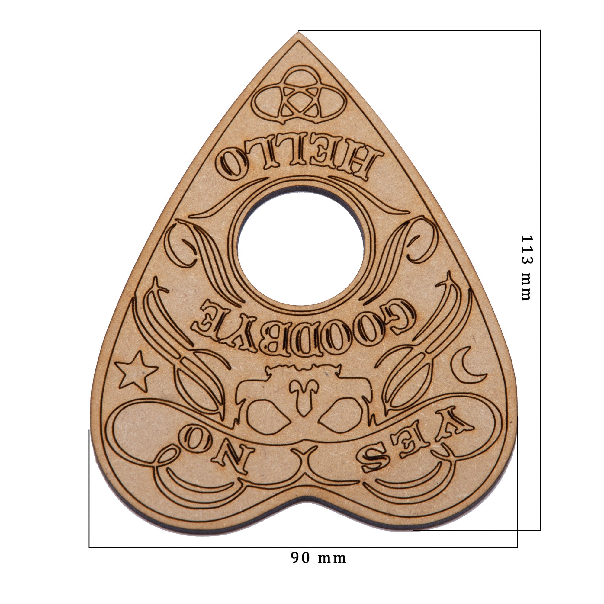 Ouija Board With Engraved Planchette - WICCSTAR